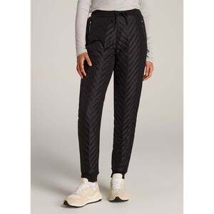 American Tall Quilted Joggers for Tall Women in Black Size MM / Extra Tall / Bla